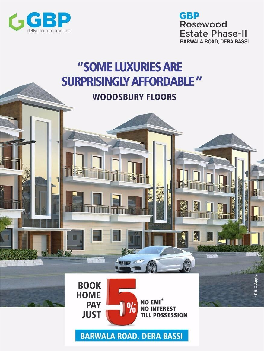 Pay just 5 % and book home at Rosewood Estate Phase II with no EMI and no interest till possession