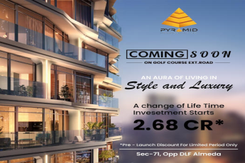 New launch Pyramid luxurious apartments Rs 2.68 Cr onwards in Sector 71 Gurgaon