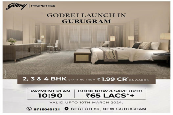 Godrej Properties Announces Its Latest Luxury Venture in Gurugram: Elegant 2, 3, & 4 BHK Residences