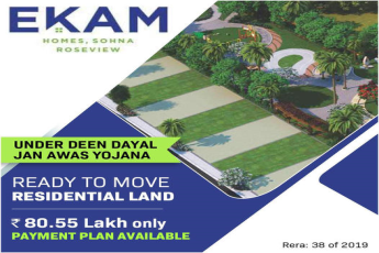 Undar Deen Dayal Jan Awas Yojana ready to move residentail land at Paras Ekam Homes in Sohna, Gurgaon