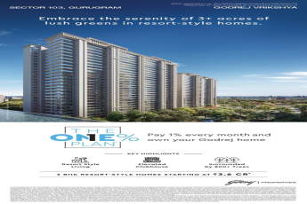 3 BHK Homes in Sector 103, Gurugram, from ?3.6 Cr, Godrej Vrikshya