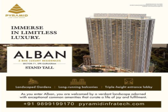 Pyramid Alban: Luxurious 3 BHK Residences in Sector 71, SPR Gurugram by Pyramid Infratech