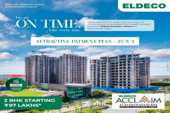 Eldeco Accolade: On-Time Delivery of 2 BHK Homes in Sector-2 Sohna, Gurgaon