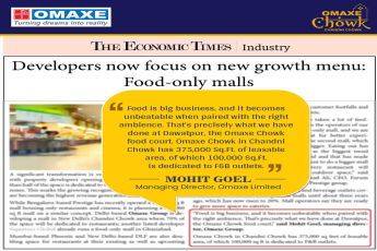 Omaxe Limited Pioneers the Future of Dining with Omaxe Chowk - A Food-Only Mall in Chandni Chowk