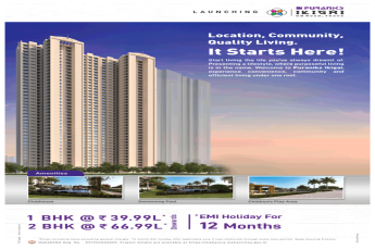 Launching Puraniks Ikigai 1 and 2 BHK price starting Rs 39.99 Lac in Thane West, Mumbai