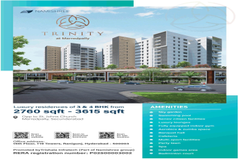 Luxury residences of 3 & 4 BHK at Namishree Trinity, Hyderabad