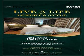 M3M My Den: Redefining Elegance with Serviced Studio Apartments in Sector 67, Gurugram