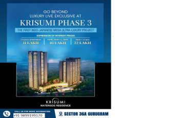 Krishumi Waterside Residences: Indulgence Redefined at Sector 36A Gurugram