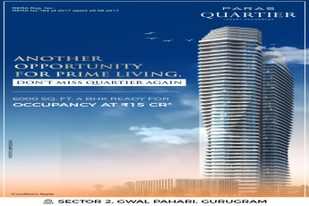 Luxury Living Awaits at Paras Quartier, Gurugram, ?15 Cr