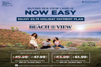 Beach View: Embrace Serenity with Sea View Land at Ridley's Beach by Lodha