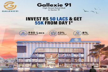 Gallexie 91: A Stellar Investment Opportunity in Sector 91's High Street Retail Mall