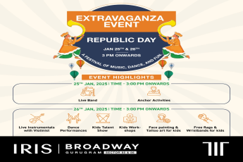 Join the Republic Day Extravaganza, Jan 25th & 26th, 3 PM, at IRIS Broadway, Gurugram.