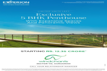 Exclusive 5 BHK Penthouse by Experion in Gurugram Starting at ?12.35 Crore