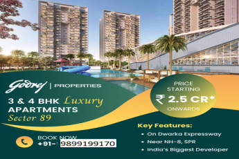 Unveiling Godrej Properties' Newest Marvel: Luxurious 3 & 4 BHK Residences in Sector 89