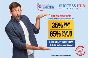 Own Your Shop Cum Office Plot at Microtek Success Hub, Gurgaon - Pay Just 35% Now!