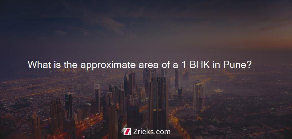 What is the approximate area of a 1 BHK in Pune?