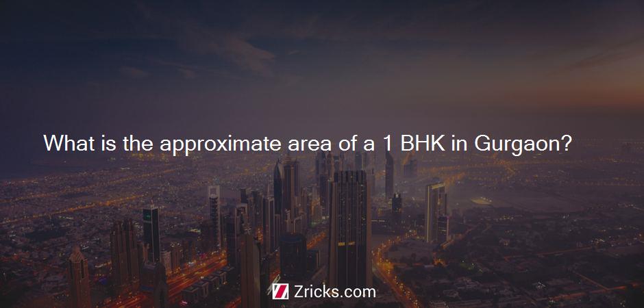 What is the approximate area of a 1 BHK in Gurgaon?