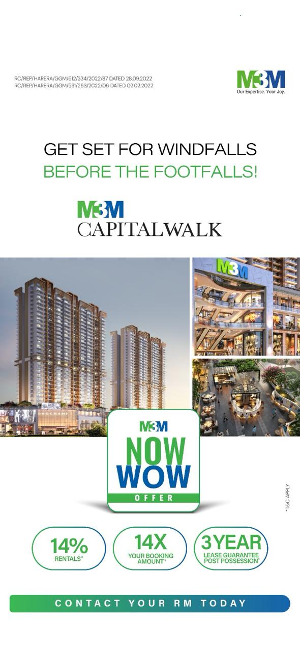 M3M CapitalWalk: Revolutionary Retail and Living Spaces in Smart City Update