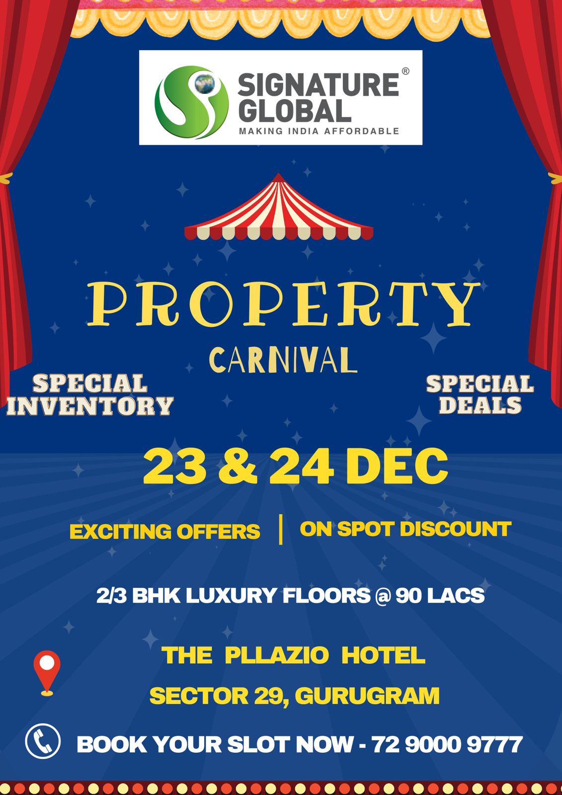 Signature Global's Extravaganza: The Property Carnival at The Pllazio Hotel, Sector 29 Gurugram Update