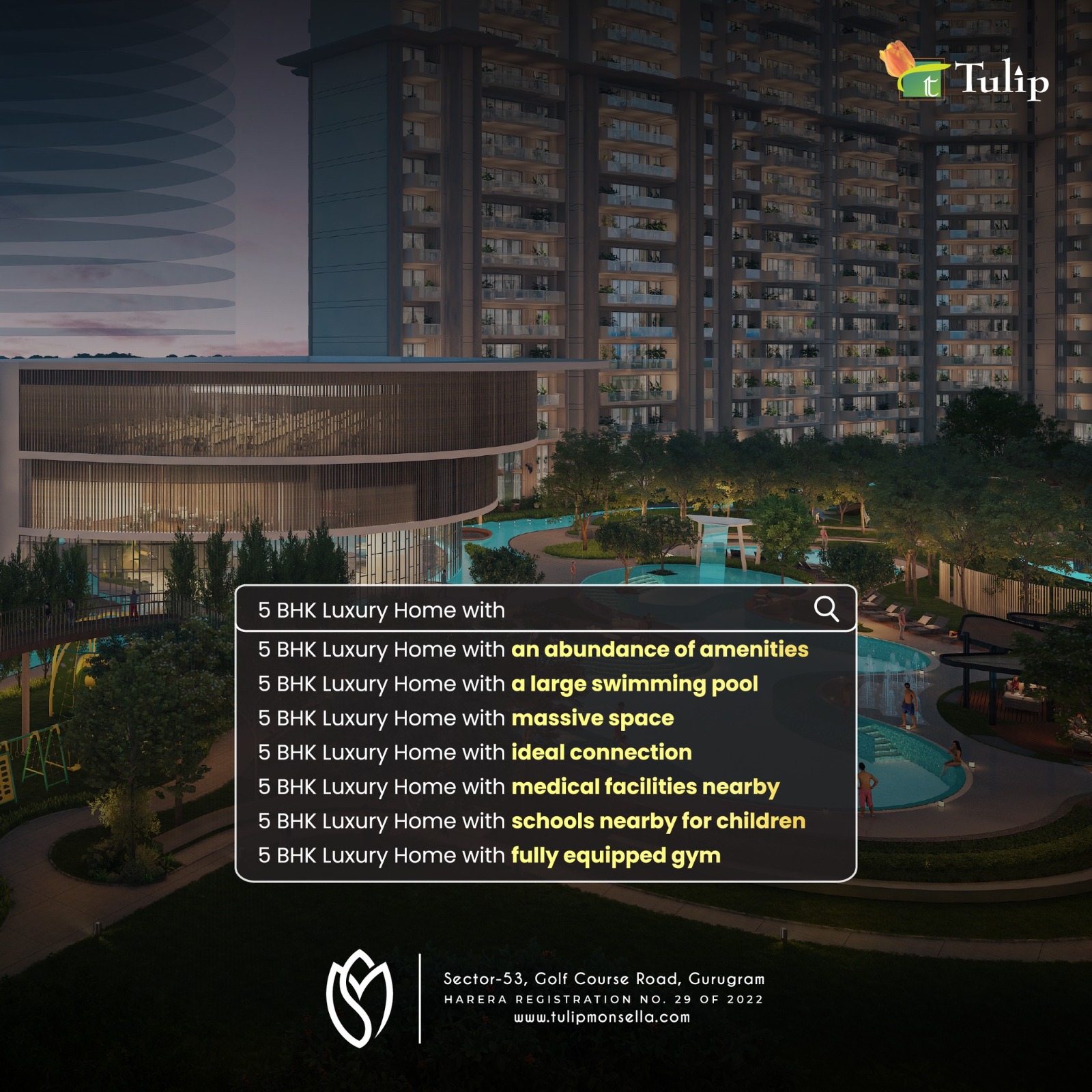 Tulip Luxury Homes: A Sanctuary of Elegance in Sector-53, Golf Course Road, Gurugram Update