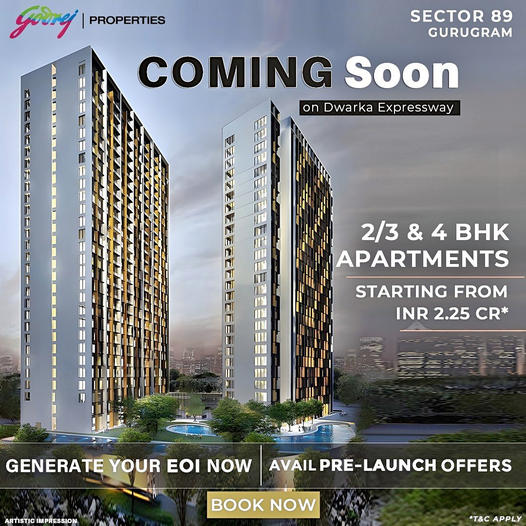 Anticipate Luxury: Godrej Properties' New Venture in Sector 89, Gurugram Update