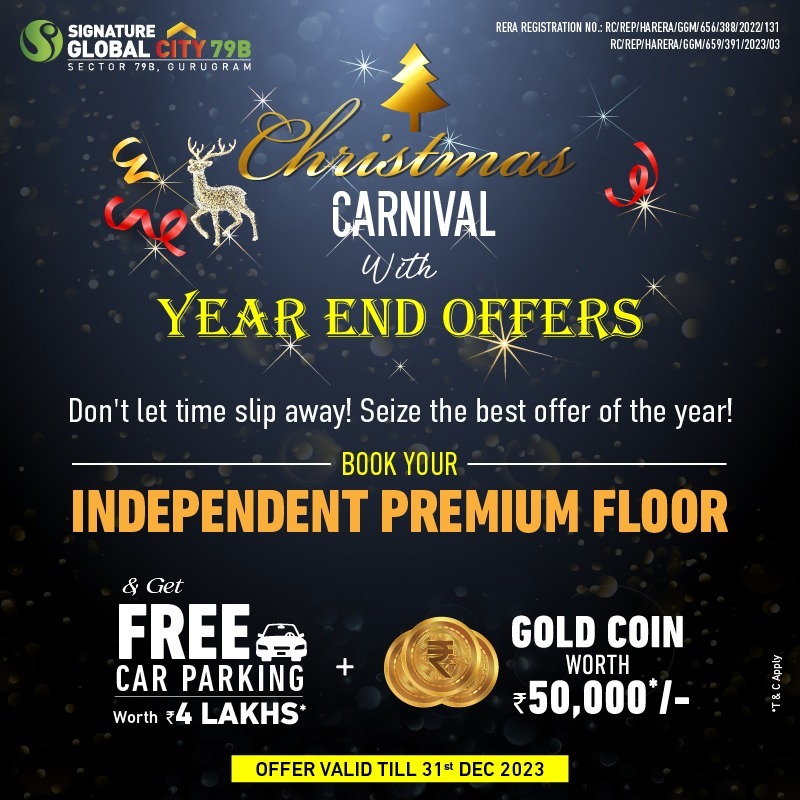 Signature Global City 79B Unveils Exclusive Christmas Carnival Offers in Sector 79, Gurugram Update