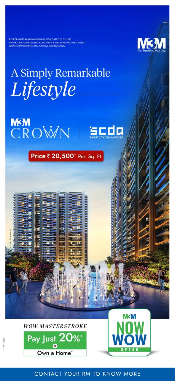 M3M Crown SCDO: Redefining Elegance with a Remarkable Lifestyle in Smart City Delhi Update