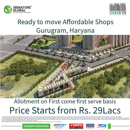 Signature Global Introduces Signum 37D - Affordable Retail Spaces in Gurugram, Haryana Update