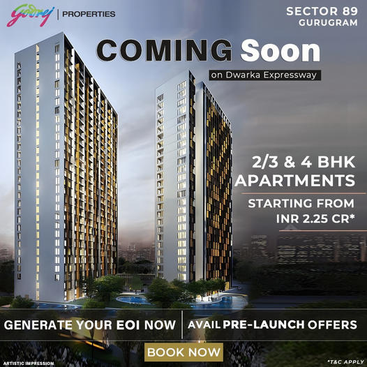 Godrej Properties Announces Launch of Modern Apartments in Sector 89, Gurugram, Near Dwarka Expressway Update