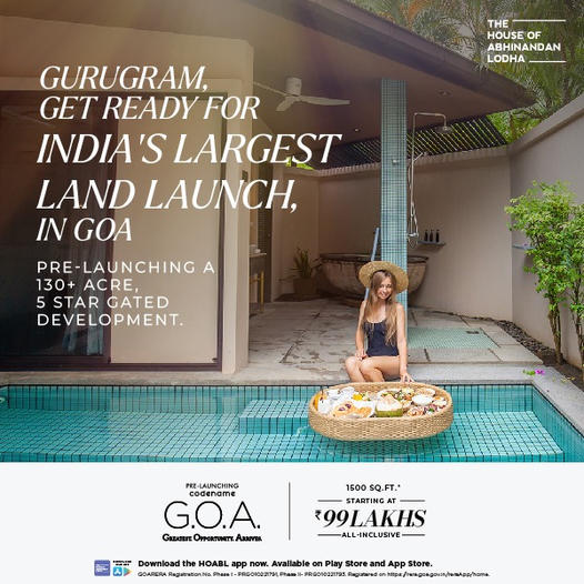 Lodha's Abhinandan Goa: Embark on a Journey to Lavish Living with India's Largest Land Launch Update