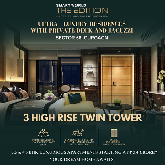 Indulge in The Edition by Smart World: A New Era of Luxury in Sector 66, Gurgaon Update