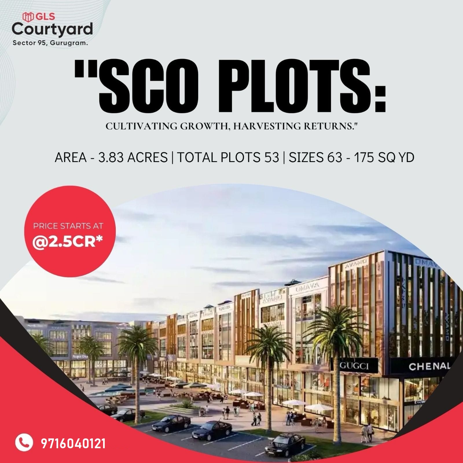 GLS Courtyard SCO Plots: A New Commercial Epicenter in Sector 95, Gurugram Update