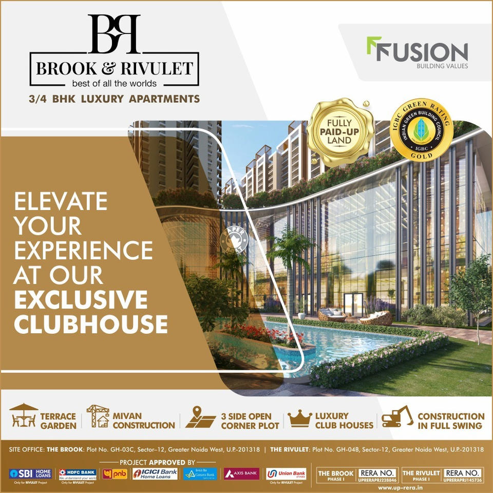 Brook & Rivulet by Fusion: Luxury Living Reimagined in Greater Noida West Update