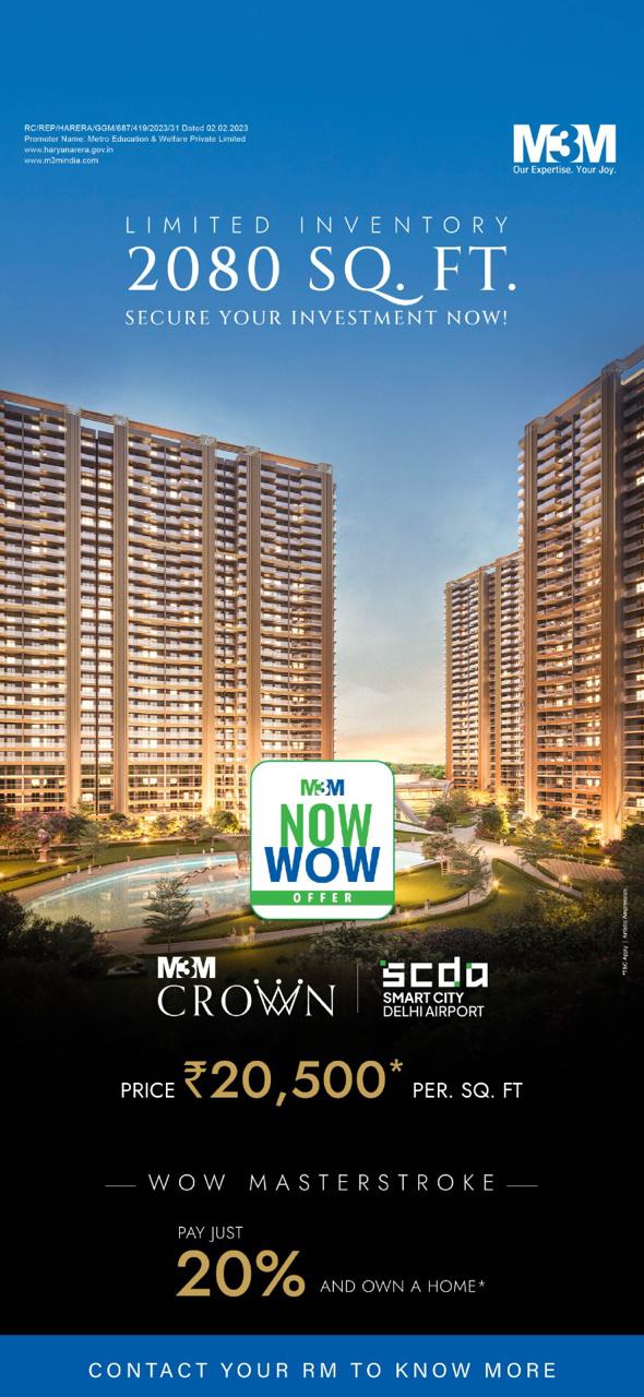 M3M Crown: A New Era of Urban Living in Smart City, Delhi Airport Update