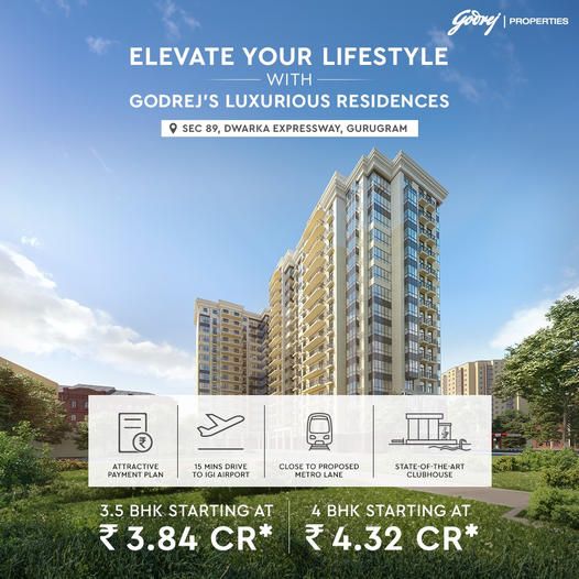 Godrej's Epitome of Elegance: Reside in Grandeur at Sector 89, Dwarka Expressway, Gurugram Update