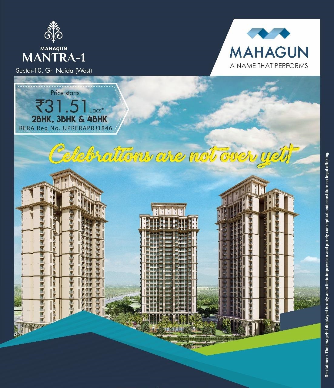 Mahagun Mantra I offering 2, 3 & 4 BHK homes starting at Rs. 31.51 Lacs onwards in Greater Noida Update