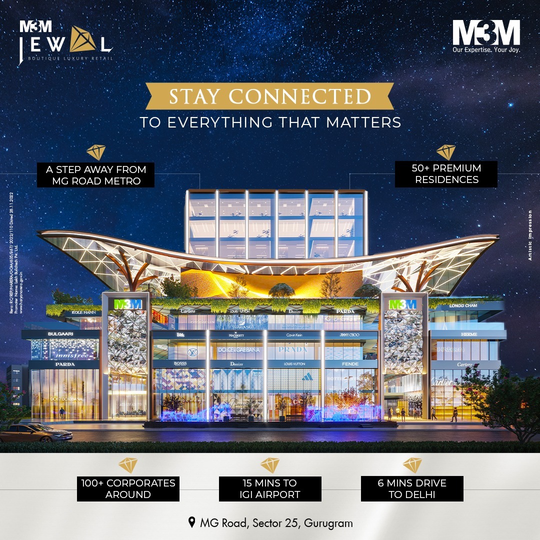 M3M Jewel: The Epitome of Connected Luxury on MG Road, Sector 25, Gurugram Update