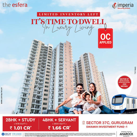 Imperia Esfera Sector 37C Gurugram: Embrace the Pinnacle of Luxury Living Update