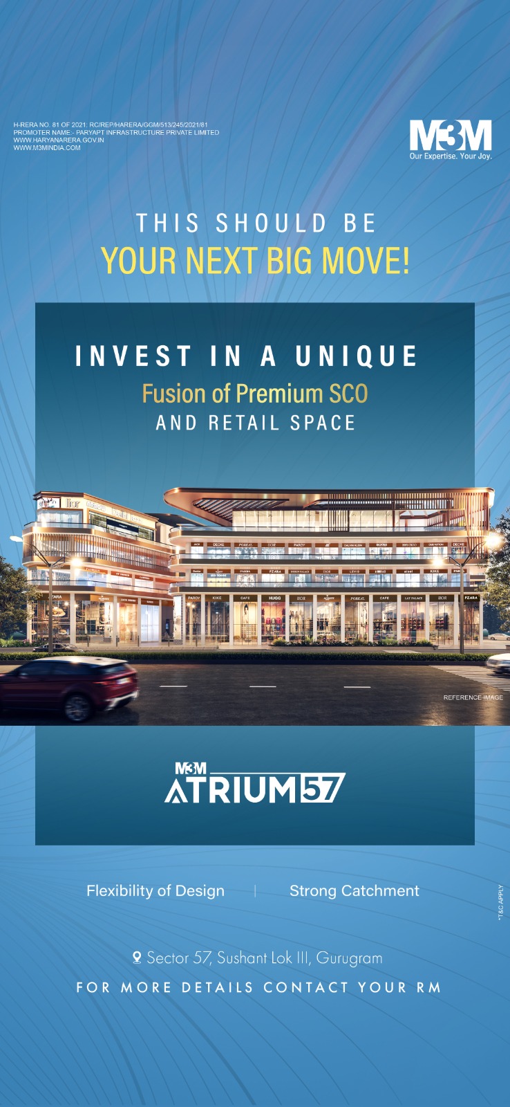 M3M Atrium57: A Landmark Commercial Space in Sushant Lok III, Gurugram Update