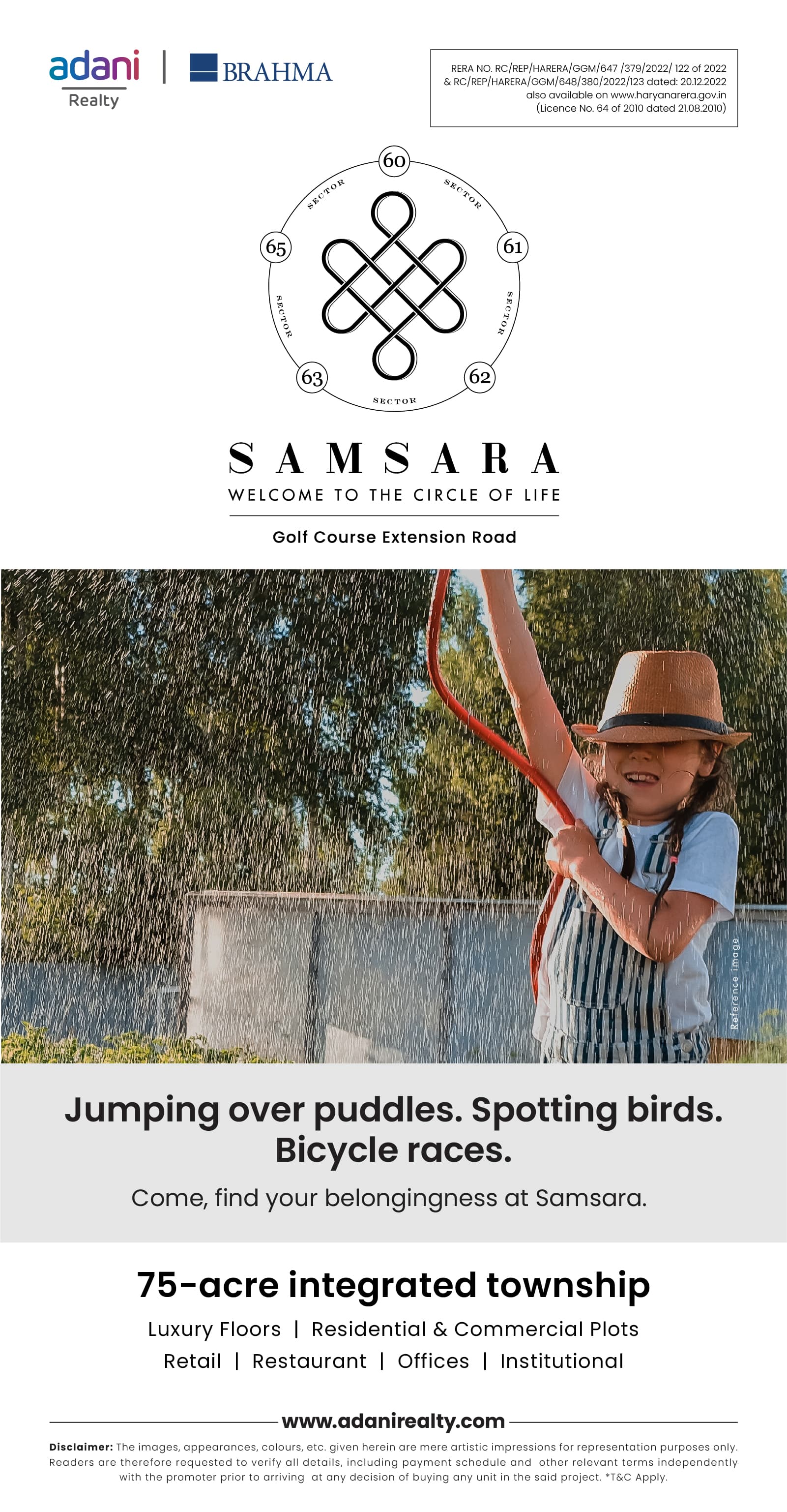 Adani Realty & Brahma Group Present Samsara: A New Chapter in Luxury Living on Golf Course Extension Road Update