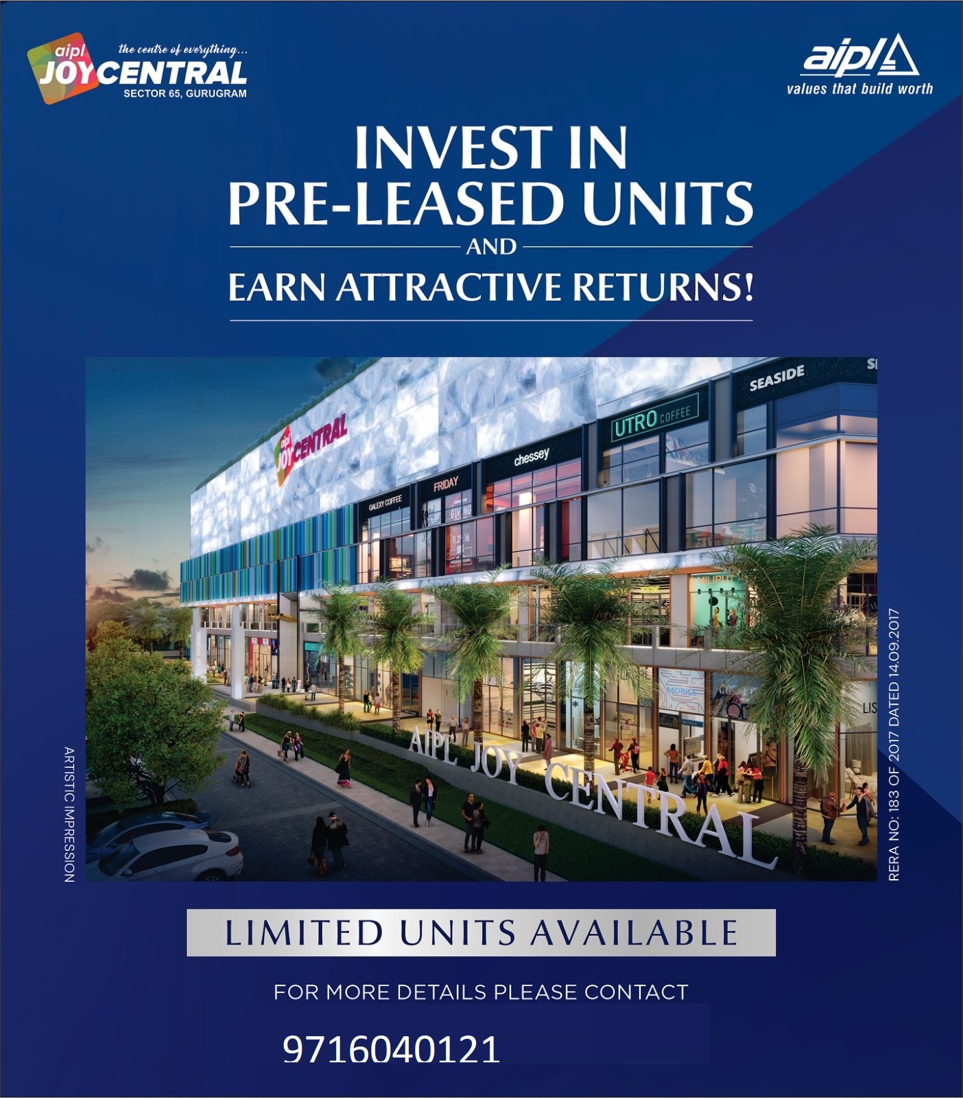 AIPL Joy Central Gurugram: The Ultimate Investment in Pre-Leased Commercial Space Update