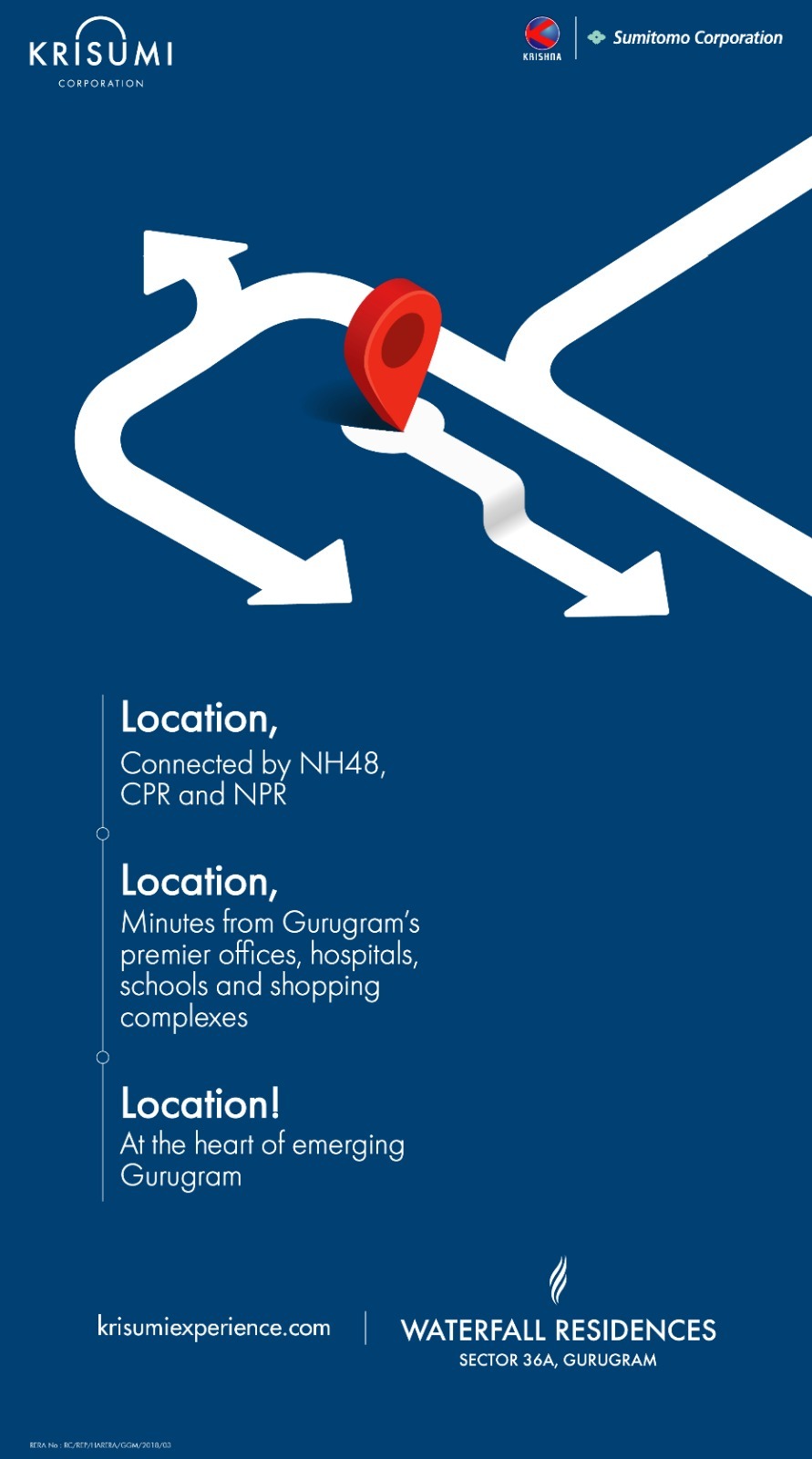 Krisumi Corporation's Waterfall Residences: Prime Living in Sector 36A, Gurugram Update