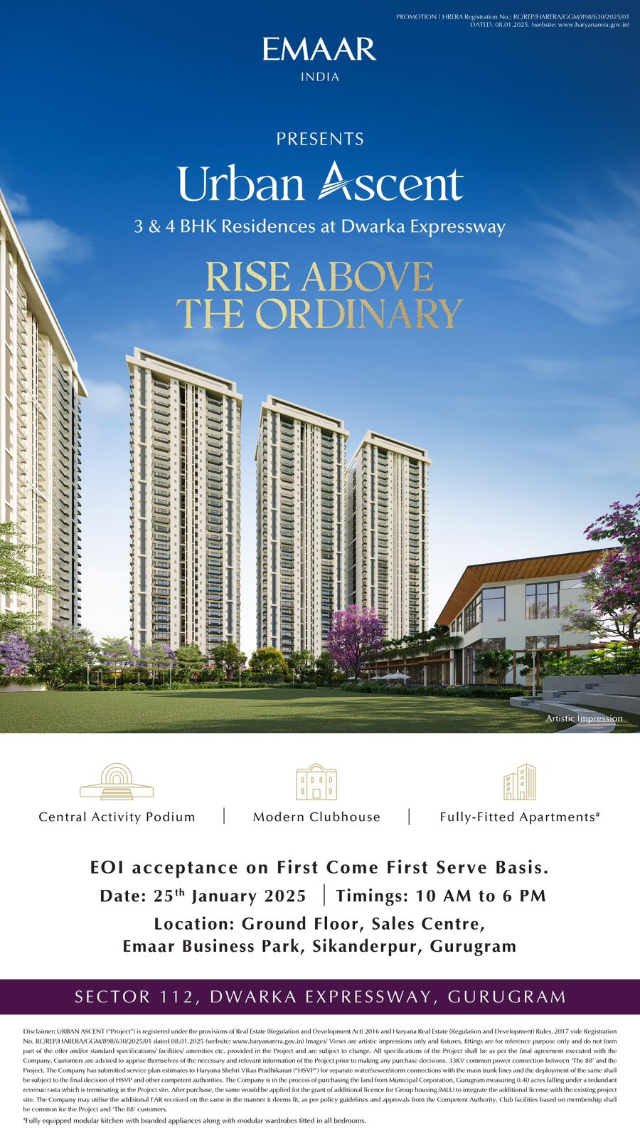 Explore Luxury Living at Emaar Urban Ascent, Dwarka Expressway Update