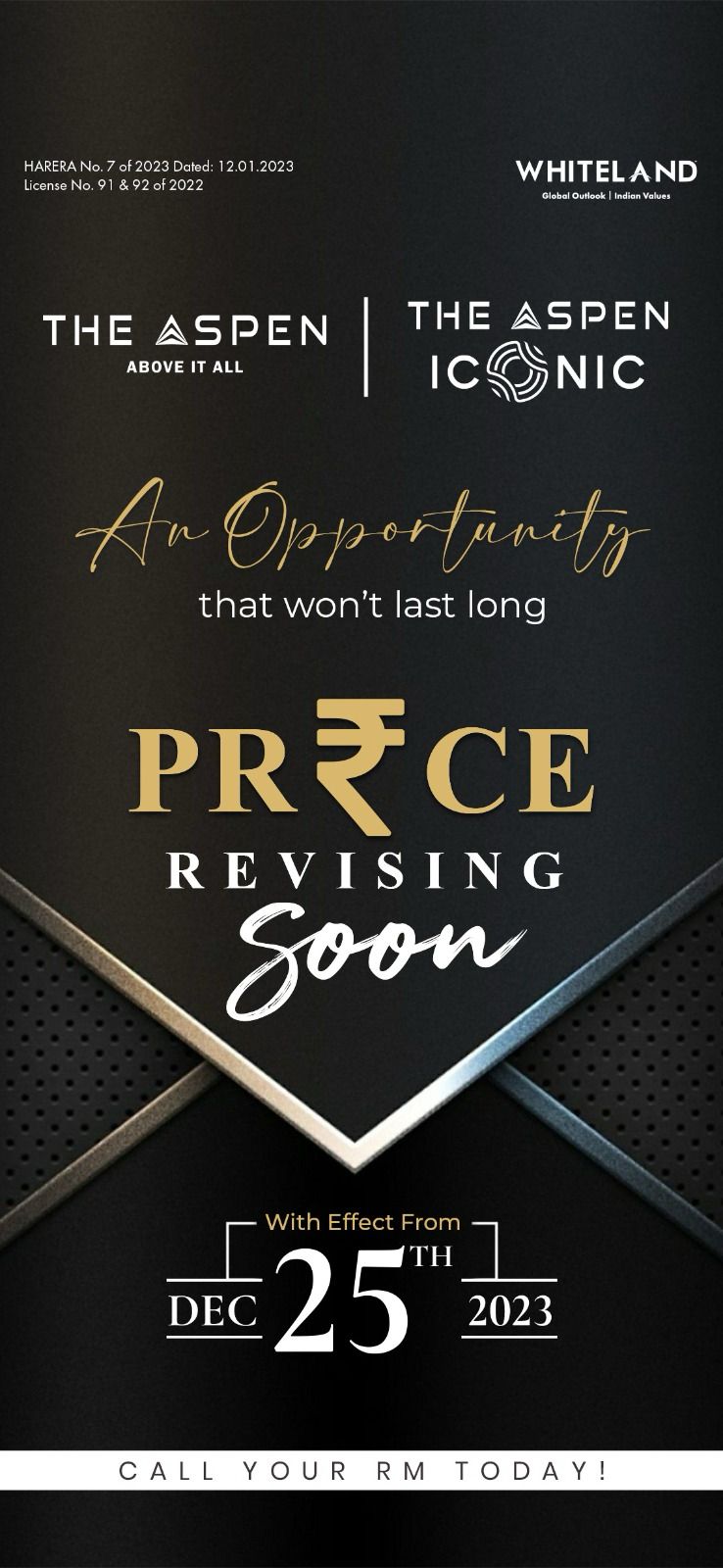 Whiteland Aspen: The Iconic Opportunity Awaits - Price Revision Incoming on December 25th, 2023 Update