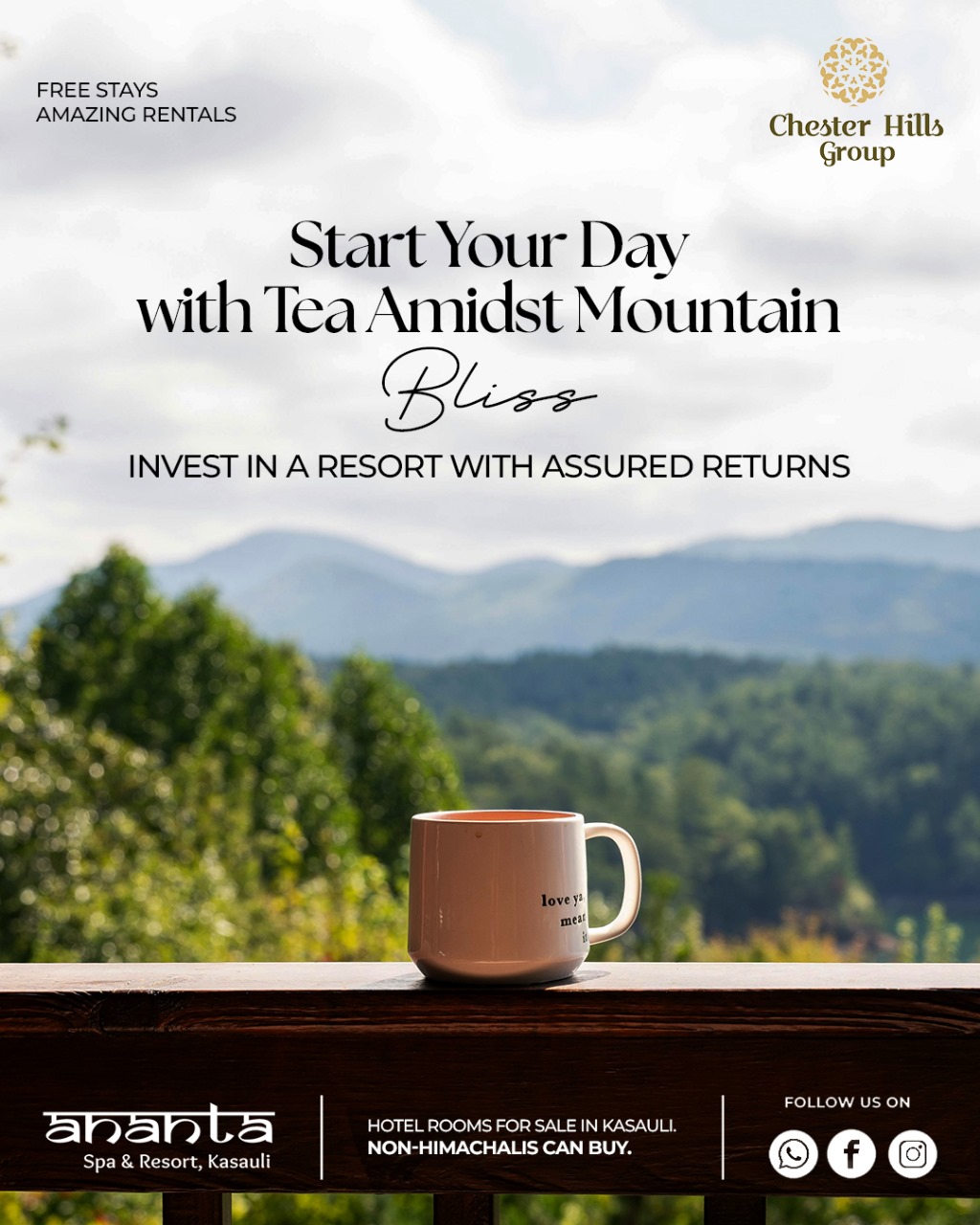 Invest in Ananta Spa & Resort, Kasauli with Chester Hills Group Update