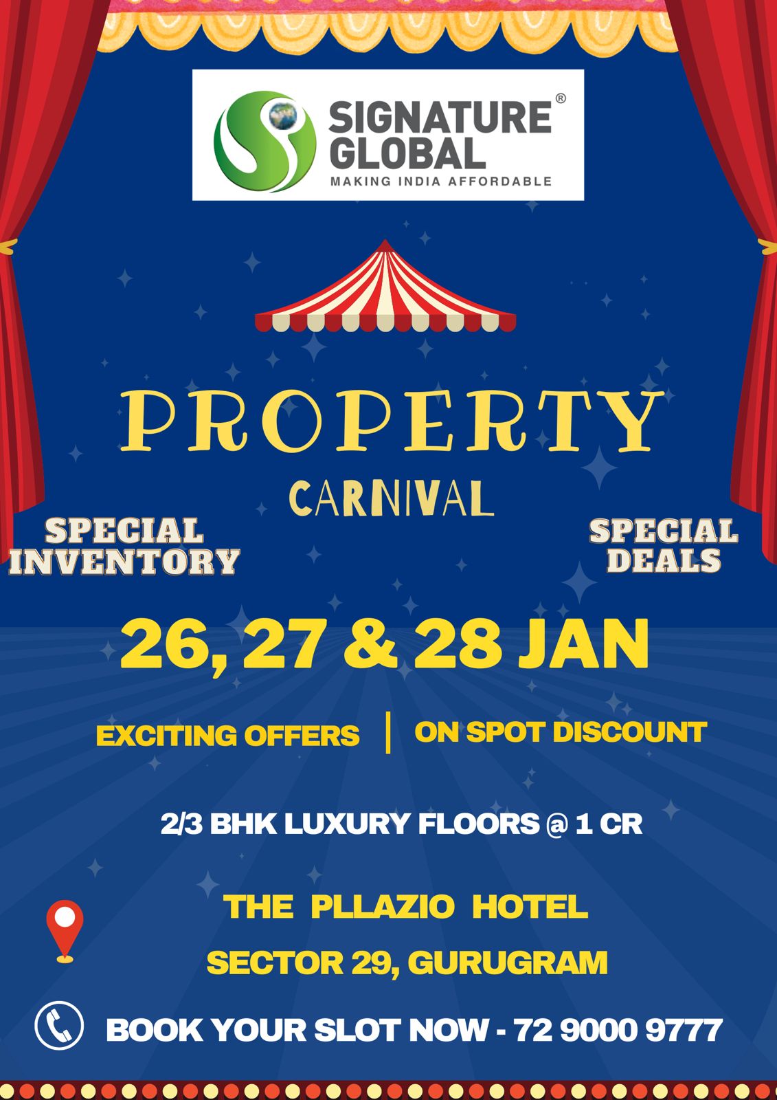 Signature Global's Property Carnival at The Plazio Hotel: Exclusive Luxury Floors in Sector 29, Gurugram Update