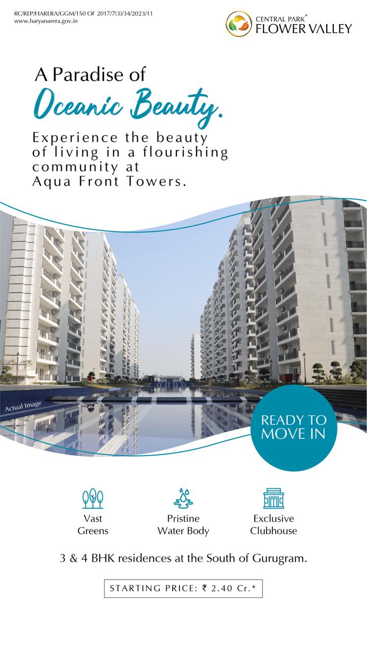 Central Park Flower Valley: Luxury Living Redefined in South Gurugram Update