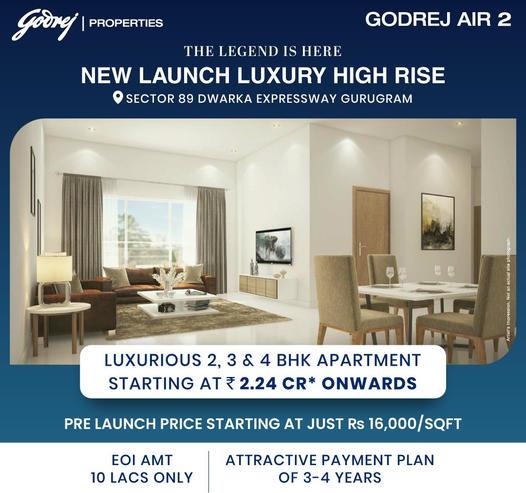 Godrej Properties Introduces Godrej Air 2: The Pinnacle of Opulence at Dwarka Expressway, Gurugram Update