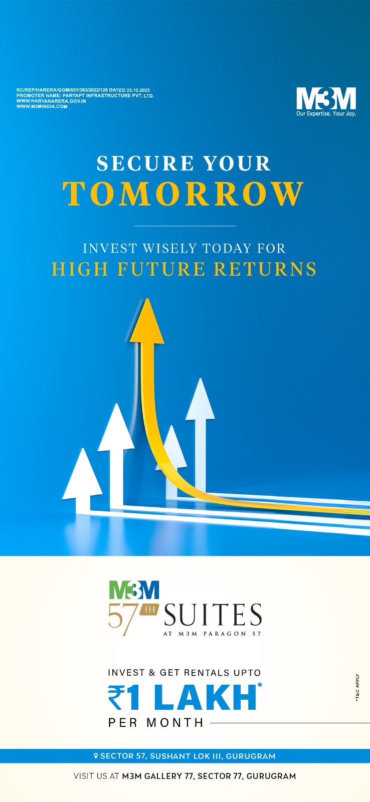 M3M's Innovative Investment Opportunity: Secure Your Future with 57th Suites in Gurugram Update