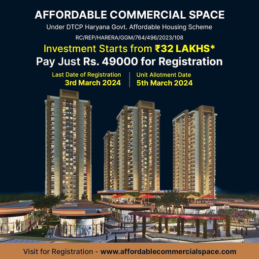 Unlocking Business Potential: Secure Your Affordable Commercial Space Under DTCP Haryana Govt. Scheme in Gurgaon Update